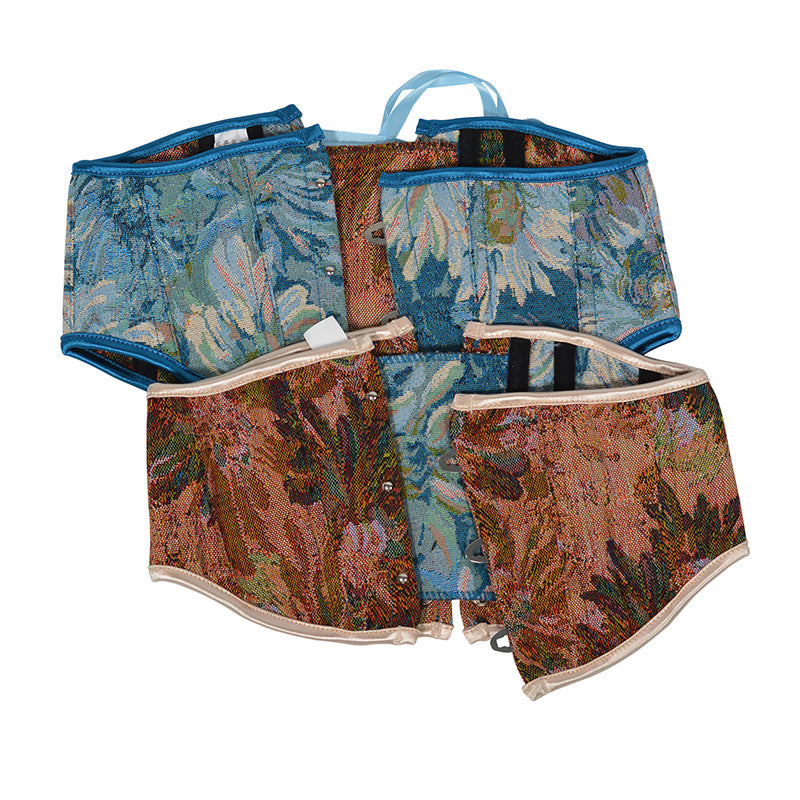 16cm Short 3 Button Jacquard Oil Painting Body Sculpting Girdle