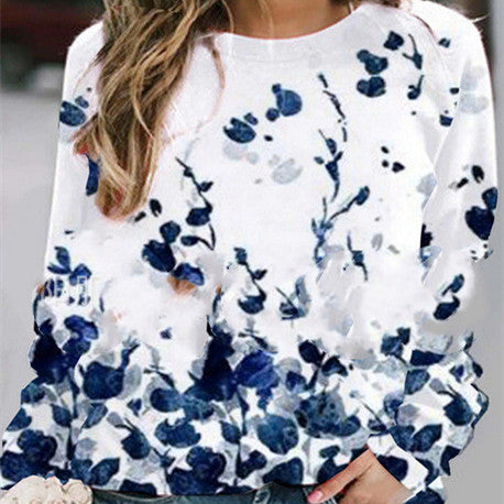 Round Neck Pullover Long Sleeve Tops