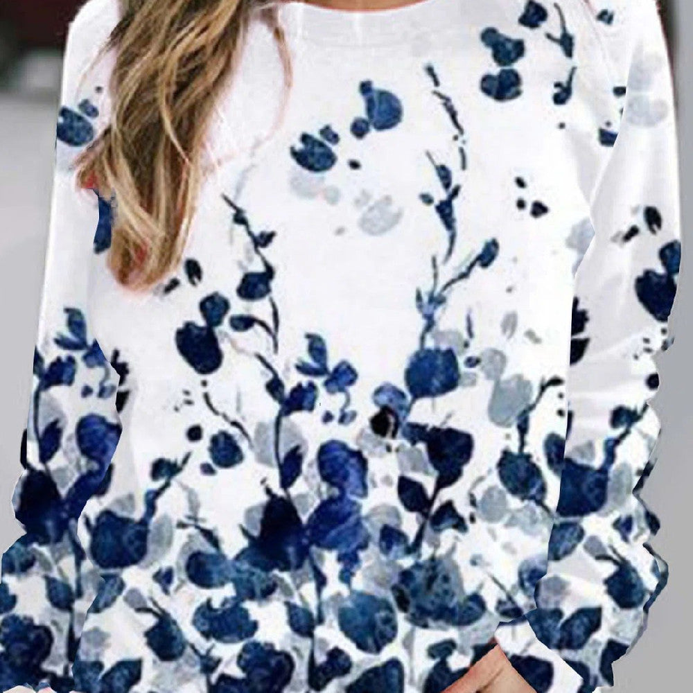 Round Neck Pullover Long Sleeve Tops