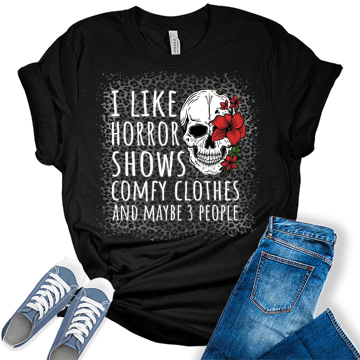 Women's Printed Horror Show And Comfortable T-shirt