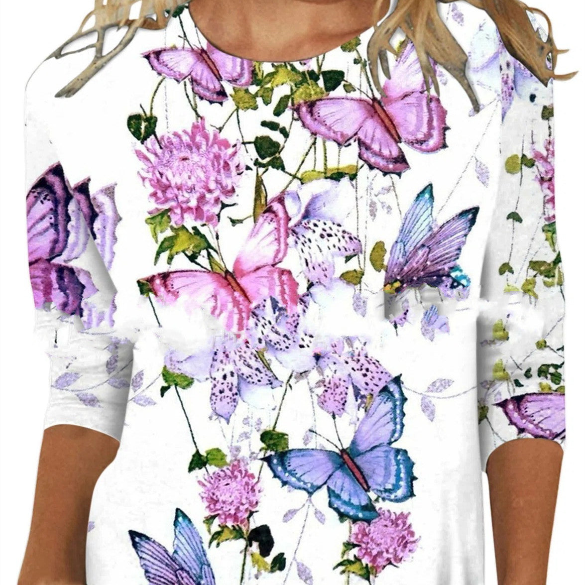 Round Neck Pullover Long Sleeve Tops