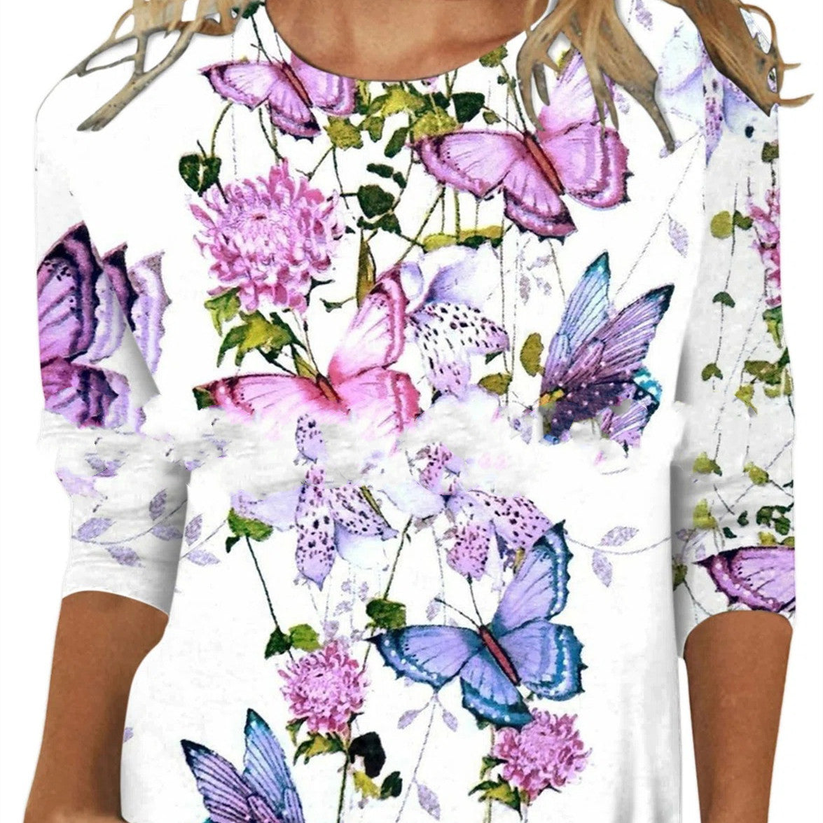 Round Neck Pullover Long Sleeve Tops