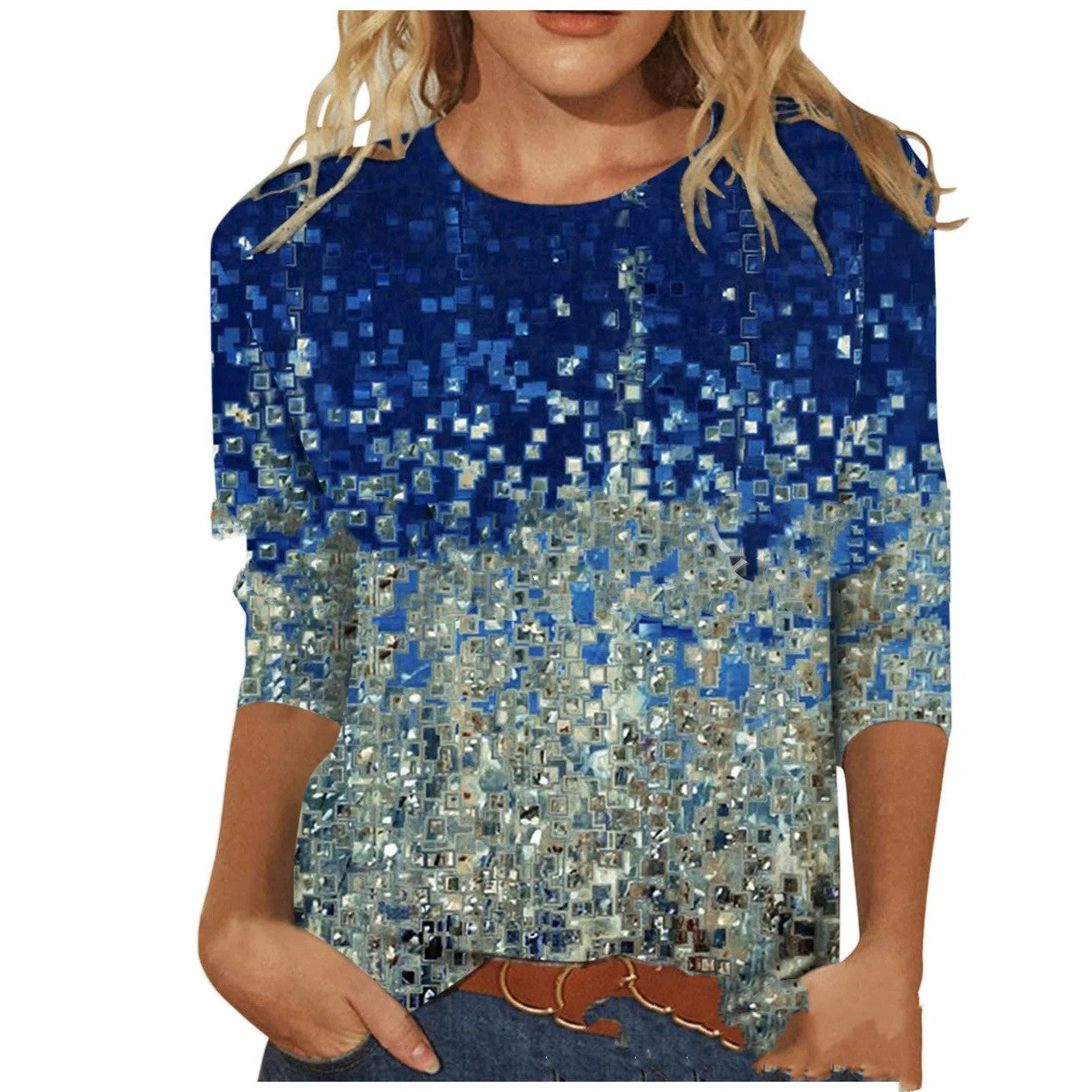 Round Neck Pullover Long Sleeve Tops